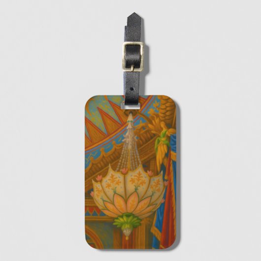Lotus Light – Royal Pavilion kroonluchter print Bagagelabel (Voorkant (verticaal))