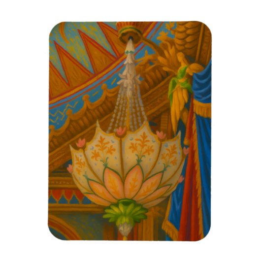 Lotus Light – Royal Pavilion kroonluchter print Magneet (Verticaal)