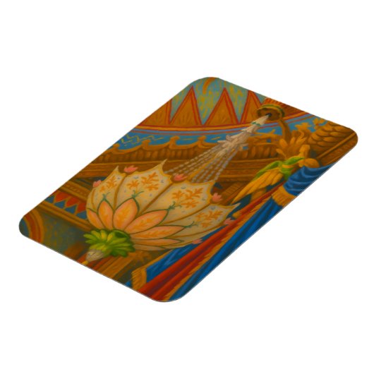 Lotus Light – Royal Pavilion kroonluchter print Magneet (Linkerzijde)