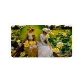 Lotus Lilies by Charles Courtney Curran Etiket (Voorkant)