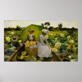 Lotus Lilies by Charles Courtney Curran Poster