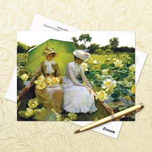 Lotus Lilies Charles Courtney Curran Briefkaart