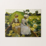 Lotus Lilies | Charles Courtney Curran Legpuzzel<br><div class="desc">Lotus Lilies (1888) | Charles Courtney Curran’s Lotus Lilies is a luminous and tranquil painting depicting a woman in a white dress seated in a rowboat surrounded by blooming lotus lilies on a serene pond. The delicate interplay of light, water, and flowers creates a dreamlike atmosphere, while the figure’s graceful...</div>