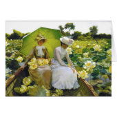 Lotus Lilies Charles Courtney Curran Note Card (Voorkant Horizontaal)