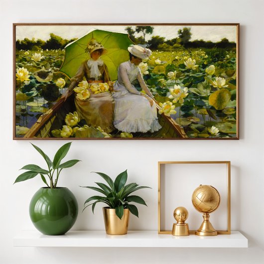 Lotus Lilies, Charles Curran Poster