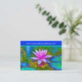 Lotus Lily Flower - Yoga Studio, Spa, Schoonheidss Visitekaartje (Staand voorkant)