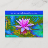 Lotus Lily Flower - Yoga Studio, Spa, Schoonheidss Visitekaartje (Voorkant)