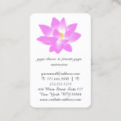 Lotus Lily Yoga Mindfulness Glitter Visitekaartje (Achterkant)