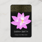 Lotus Lily Yoga Mindfulness Glitter Visitekaartje (Voorkant)