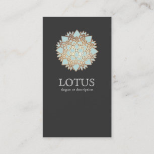 Lotus Logo Natural Health Yoga en Meditation Visitekaartje