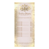 lotus logo op faux gold folie reclamekaart (Voorkant)