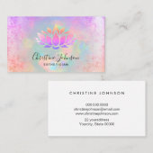 Lotus logo op opaal textuur visitekaartje (Voorkant / Achterkant)