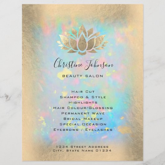 lotus logo op opische achtergrond flyer (Voorkant)