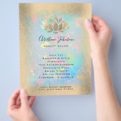 lotus logo op opische achtergrond flyer (Hand)