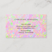 Lotus logo op roze opaal edelsteen achtergrond visitekaartje (Achterkant)