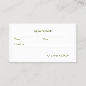 Lotus Logo Wellness and Mental Health Appointment Afsprakenkaartje (Achterkant)