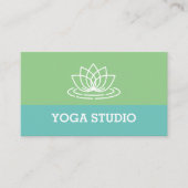 Lotus Logo Yoga Studio-werkkaartsjabloon Visitekaartje (Voorkant)