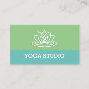 Lotus Logo Yoga Studio-werkkaartsjabloon Visitekaartje