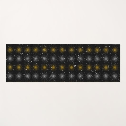 Lotus Luminic Floral Pattern Yogamat (Voorkant (horizontaal))