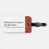 Lotus Luxe Tapestry Patroon - De Witte Lotus Bagagelabel (Achterkant horizontaal)