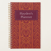 Lotus Luxe Tapestry Patroon - De Witte Lotus Planner (Voorkant)