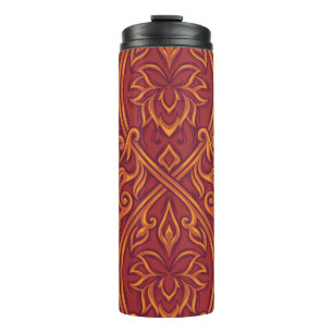 Lotus Luxe Tapestry Patroon - De Witte Lotus Thermosbeker