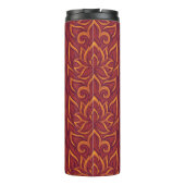 Lotus Luxe Tapestry Patroon - De Witte Lotus Thermosbeker (Achterkant)