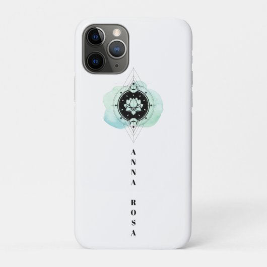 *~* Lotus, Maan, Sterren Heilig Symbool Verlichtin Case-Mate iPhone Case (Achterkant)