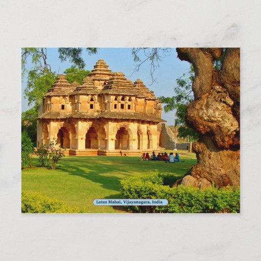 Lotus Mahal, Vijayanagara, India Briefkaart (Voorkant)