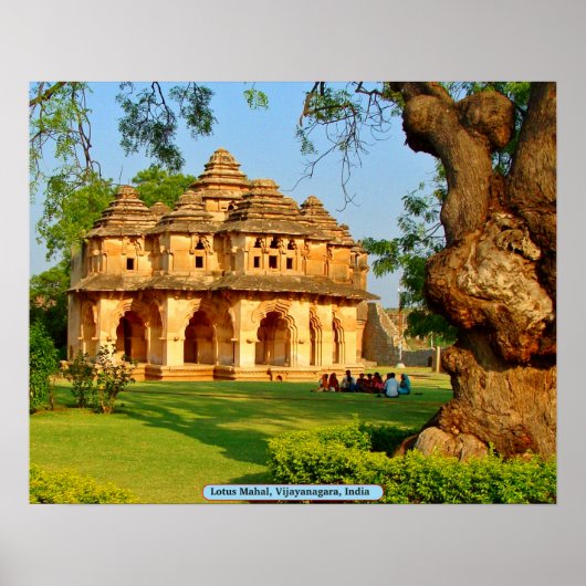 Lotus Mahal, Vijayanagara, India Poster (Voorkant)