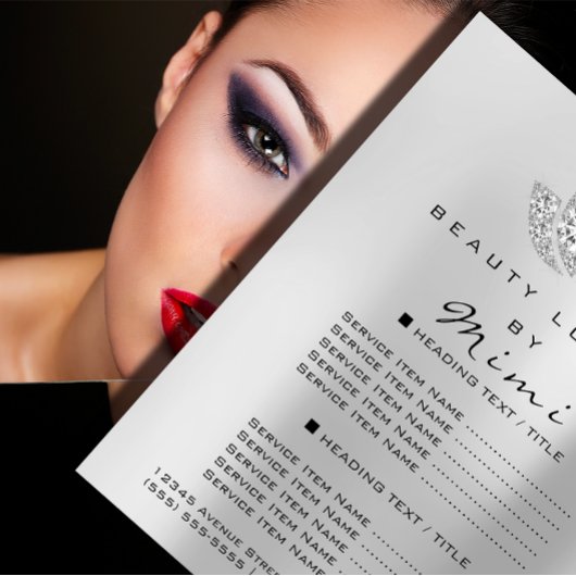Lotus Makeup Artist Beauty Salon Lashes Flyer Grey