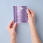 Lotus Makeup Beauty Salon Lashes Flyer Grey Paars (Hand)