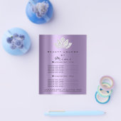 Lotus Makeup Beauty Salon Lashes Flyer Grey Paars (Enkel)