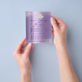 Lotus Makeup Beauty Salon Price List Spark Paars Flyer (Hand)