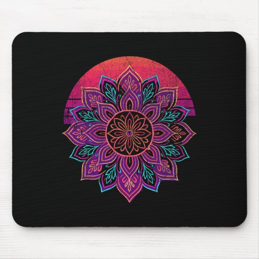 Lotus Mandala Boeddha Zen Kunst Succulent Botanisc Muismat (Voorkant)