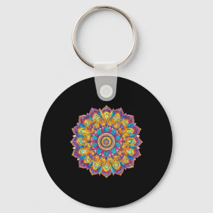Lotus Mandala Boho Yoga Meditatie  Sleutelhanger