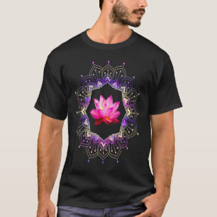 Lotus Mandala Cirkel Spirituele Yoga T-shirt