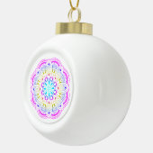 Lotus Mandala Design Keramische Bal Ornament (Rechts)