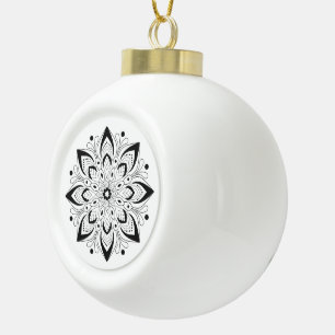 Lotus Mandala Design Keramische Bal Ornament