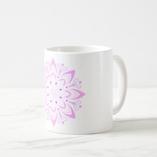 Lotus Mandala Design Koffiemok (Voorkant rechts)