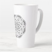 Lotus Mandala Design Latte Mok (Rechterhoek)