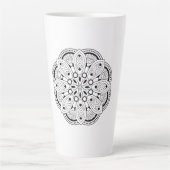 Lotus Mandala Design Latte Mok (Voorkant)