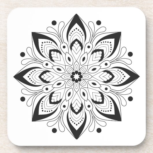 Lotus Mandala Design plastic onderzetter (Voorkant)