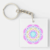 Lotus Mandala Design Sleutelhanger (voorkant)