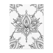 Lotus Mandala Floral Pattern Adult Coloring