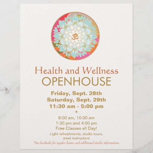 Lotus Mandala Health and Wellness Flyer (Voorkant)