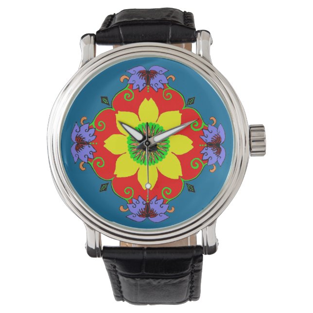 Lotus Mandala Horloge (Voorkant)