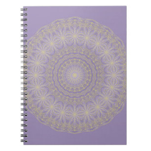 Lotus Mandala in Lila en goud Notitieboek