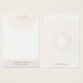 Lotus Mandala Jewelry Designer oormerring Visitekaartje (Voorkant /achterkant)