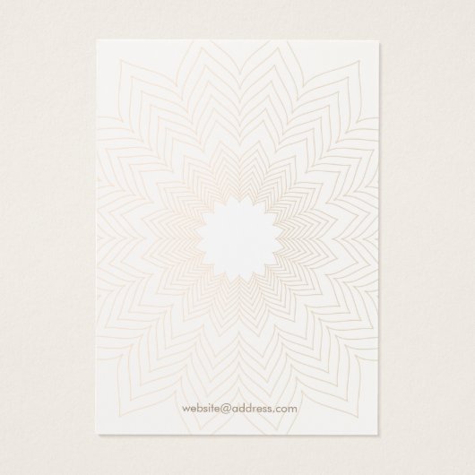 Lotus Mandala Jewelry Designer oormerring Visitekaartje (Achterkant)